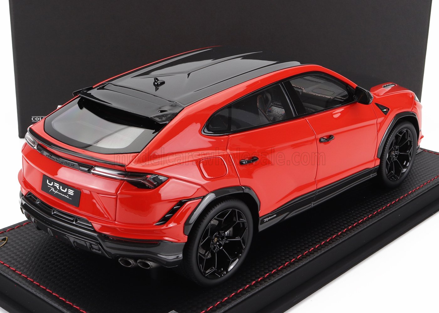 MR-MODELS - 1/18 - LAMBORGHINI - URUS PERFORMANTE 2022 - CON VETRINA - WITH SHOWCASE - ROSSO ARANCIO - ORANGE