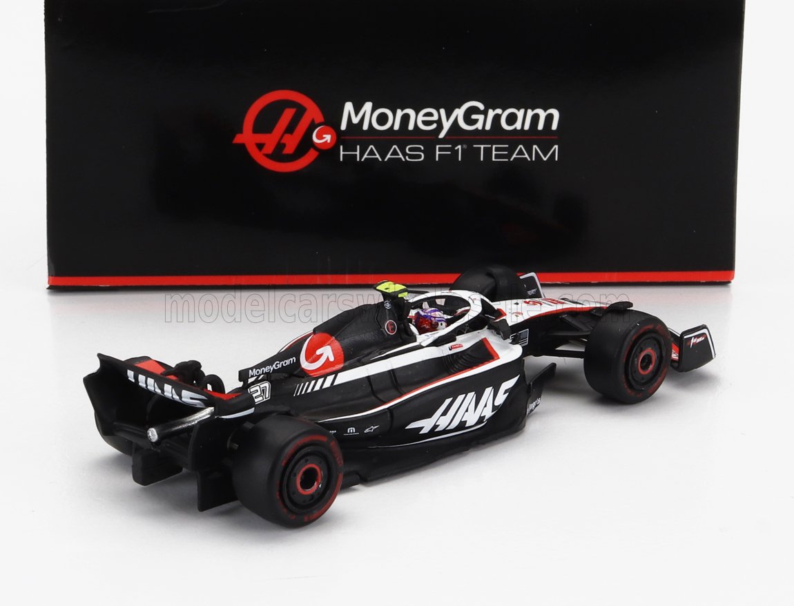 SPARK-MODEL - 1/64 - HAAS - F1 FW23 TEAM MONEYGRAM HAAS N 27 SEASON 2023 NICO HULKENBERG - WHITE BLACK RED