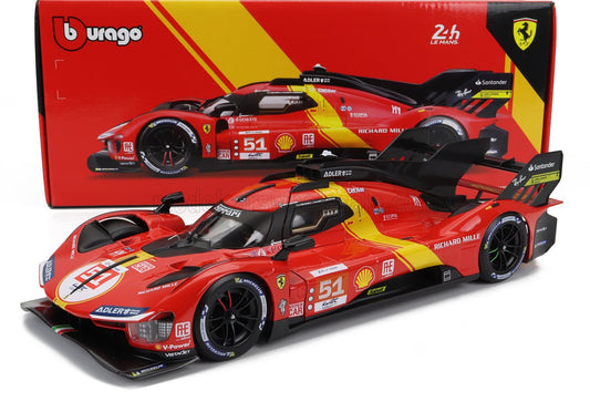 BURAGO - FERRARI - 499P 3.0L TURBO V6 TEAM FERRARI AF CORSE N 51 WINNER 24h LE MANS 2023 ALESSANDRO PIER GUIDI - JAMES CALADO - ANTONIO GIOVINAZZI