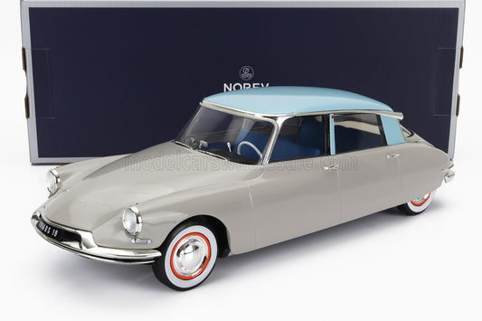 NOREV - 1/18 - CITROEN - DS19 1956 - GREY LIGHT BLUE