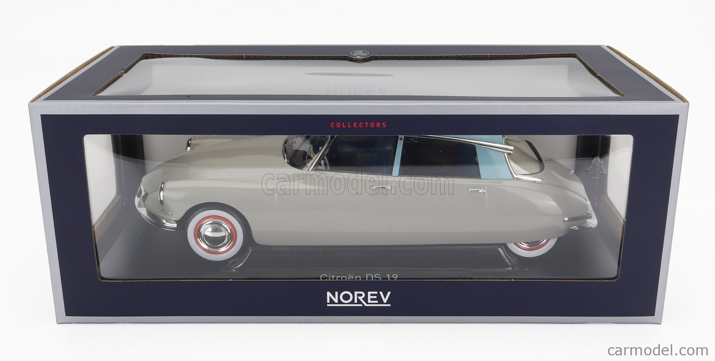 NOREV - 1/18 - CITROEN - DS19 1956 - GREY LIGHT BLUE