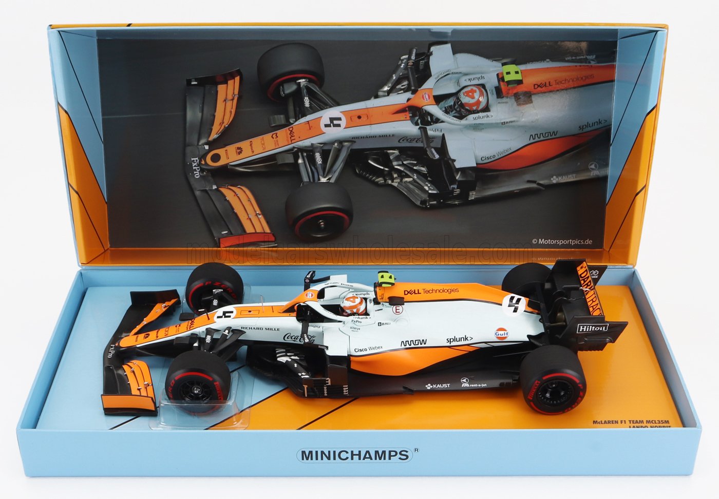 MINICHAMPS - McLAREN - F1 MCL35L MERCEDES M12 EQ POWER+ TEAM MCLAREN N 4 3rd MONACO GP 2021 LANDO NORRIS