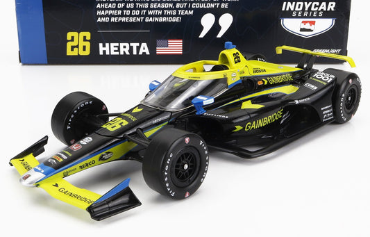 HONDA - TEAM ANDRETTI AUTOSPORT N 26 INDY 500 INDYCAR SERIES 2023 COLTON HERTA - BLACK YELLOW