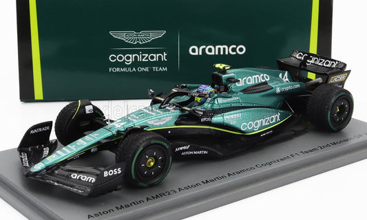 ASTON MARTIN - F1 AMR23 TEAM ARAMCO COGNIZANTSPARK-MODEL -  N 14 2nd MONACO GP 2023 FERNANDO ALONSO