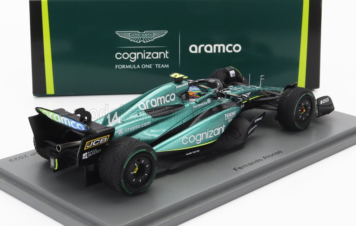 ASTON MARTIN - F1 AMR23 TEAM ARAMCO COGNIZANTSPARK-MODEL -  N 14 2nd MONACO GP 2023 FERNANDO ALONSO