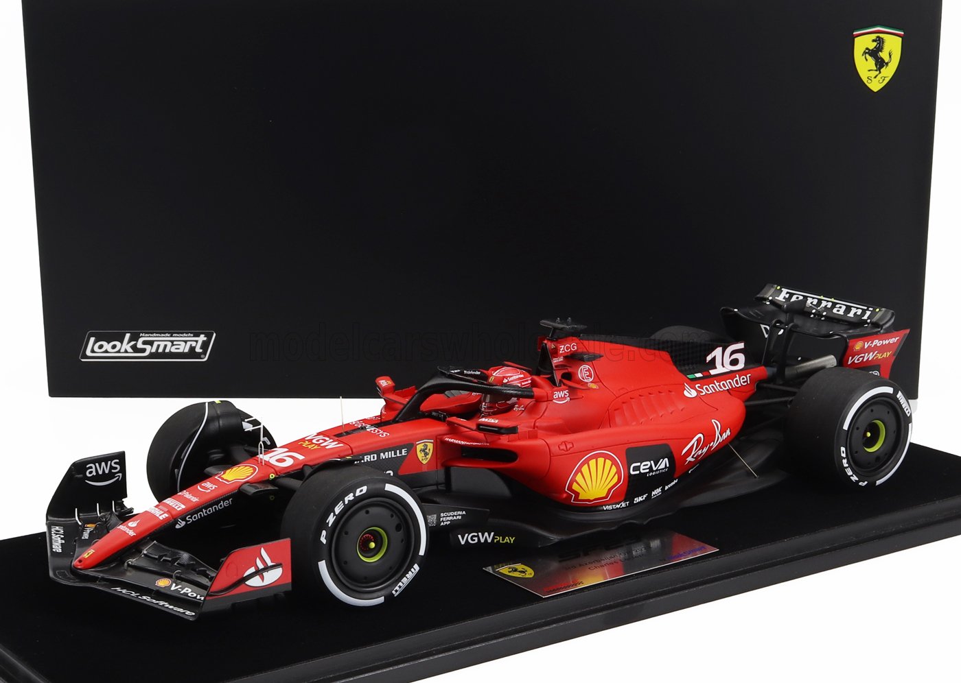 LOOKSMART - 1/18 - FERRARI - F1 SF-23 TEAM SCUDERIA FERRARI N 16 6th MONACO GP 2023 CHARLES LECLERC - RED BLACK