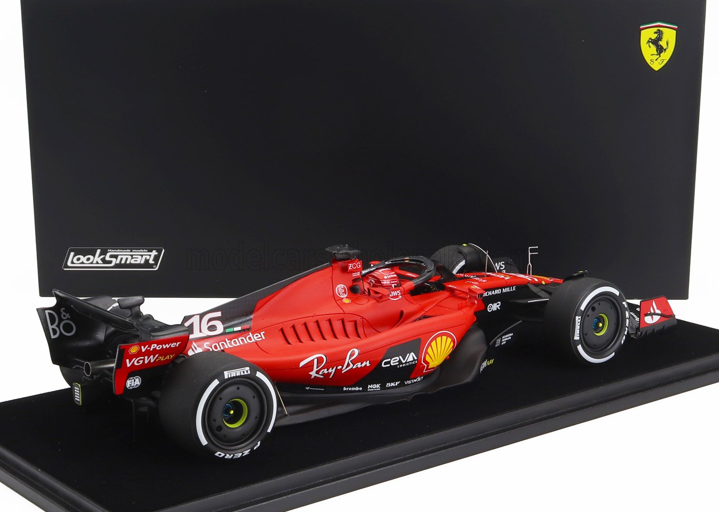 LOOKSMART - 1/18 - FERRARI - F1 SF-23 TEAM SCUDERIA FERRARI N 16 6th MONACO GP 2023 CHARLES LECLERC - RED BLACK