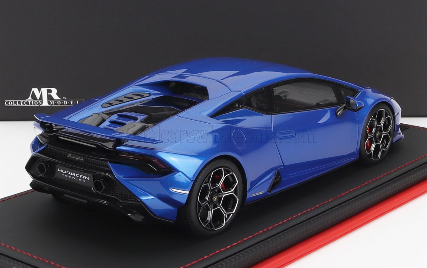 MR-MODELS - 1/18 - LAMBORGHINI - HURACAN TECNICA 2022 - CON VETRINA  BLU NETHUNS - BLUE MET