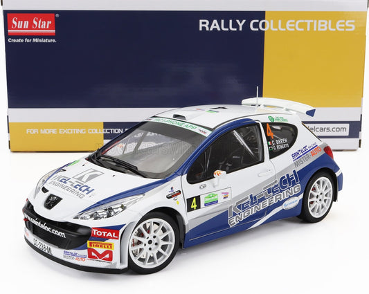 SUN-STAR - 1/18 - PEUGEOT - 207 S2000 N 4 RALLY CIRCUIT OF IRLAND 2012 C.BREEN - C.ROBERTS - WHITE BLUE