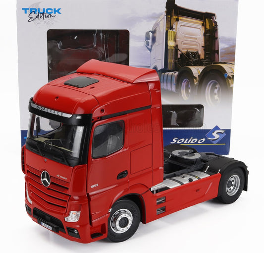 SOLIDO - 1/24 - MERCEDES BENZ - ACTROS 2 1853 TRACTOR TRUCK 2-ASSI 2019 - RED MET