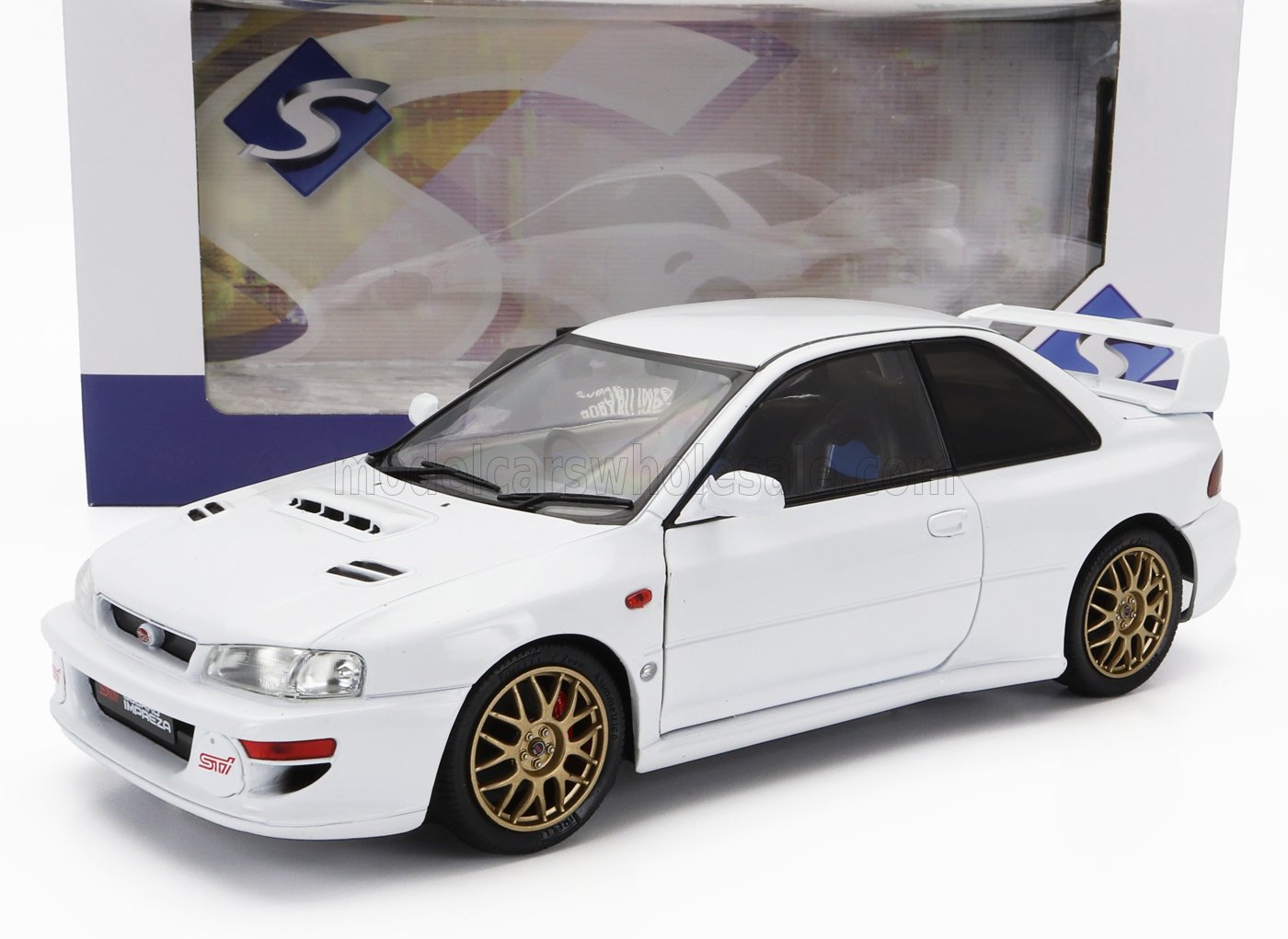 SOLIDO - 1/18 - SUBARU - IMPREZA 22B 1998 - WHITE