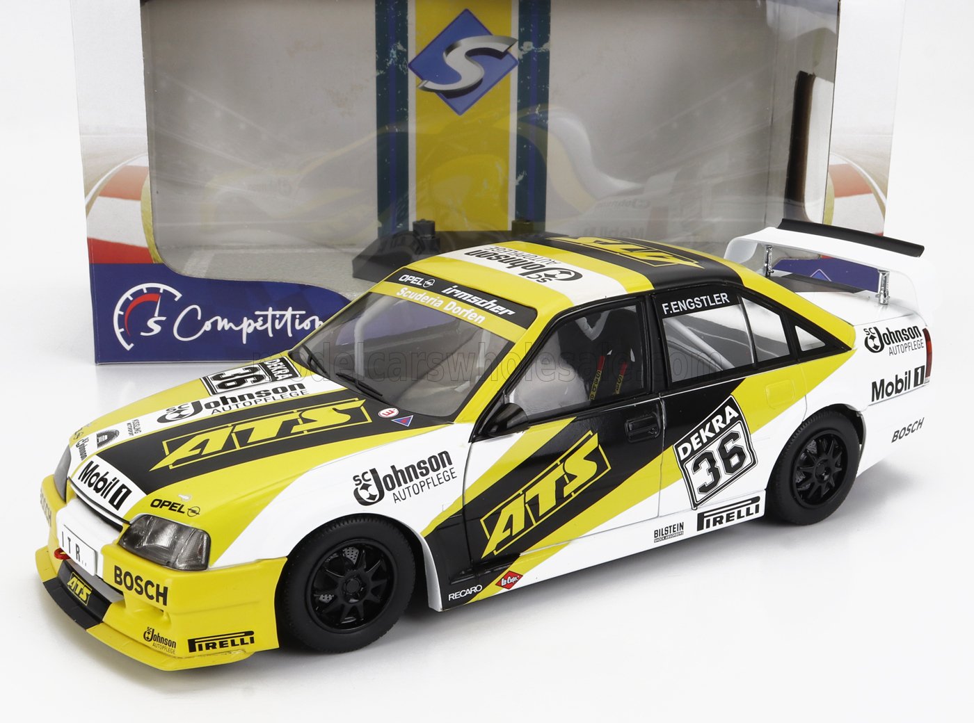 SOLIDO - 1/18 - OPEL - OMEGA EVO 500 TEAM IRMSCHER N 36 SEASON DTM 1991 F.ENGSTLER - YELLOW BLACK