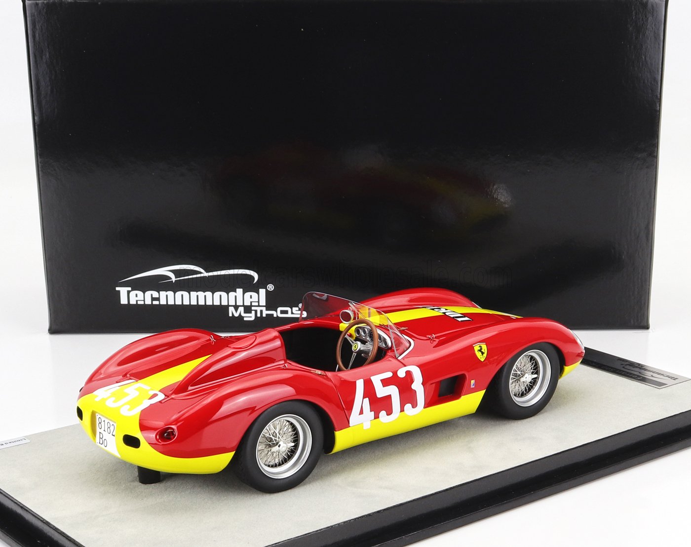 TECNOMODEL - 1/18 - FERRARI - 500 TESTAROSSA TRC N 453 MILLE MIGLIA 1957 S.SBARCI - RED YELLOW