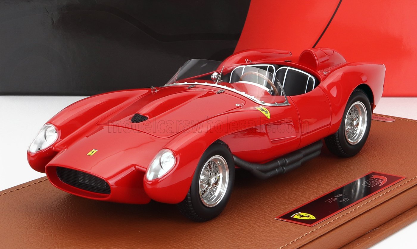 BBR-MODELS - 1/18 - FERRARI - 250TR TESTAROSSA SPIDER 1957 - CON VETRINA - WITH SHOWCASE - RED