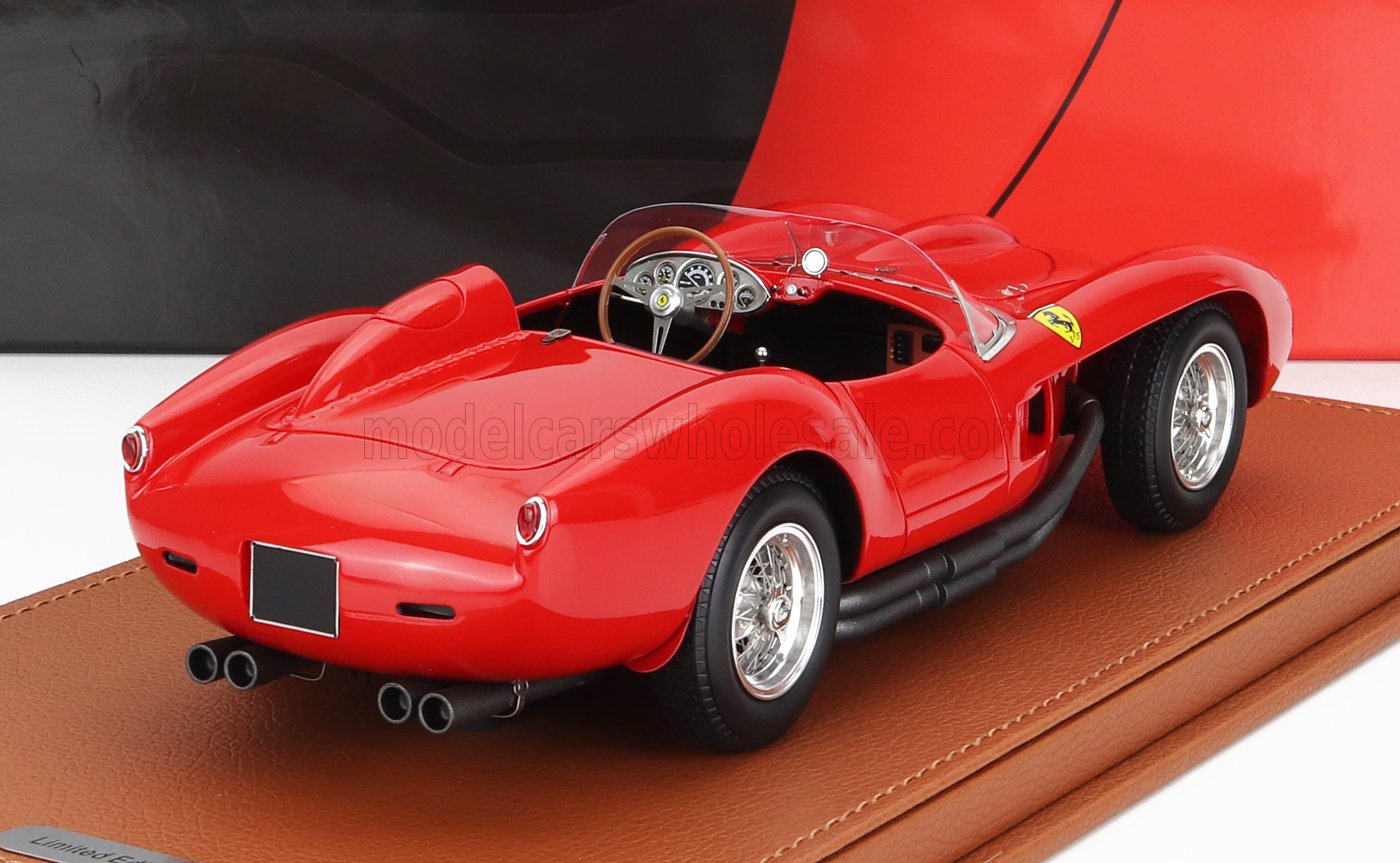 BBR-MODELS - 1/18 - FERRARI - 250TR TESTAROSSA SPIDER 1957 - CON VETRINA - WITH SHOWCASE - RED