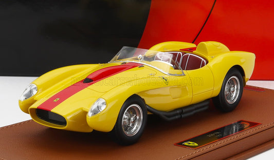 BBR-MODELS - 1/18 - FERRARI - 250TR TESTAROSSA SPIDER 1957 - CON VETRINA - WITH SHOWCASE - YELLOW RED