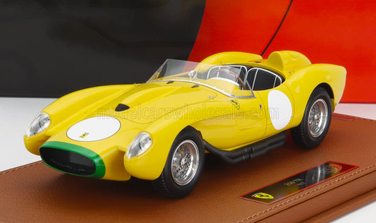 BBR-MODELS - 1/18 - FERRARI - 250TR TESTAROSSA N 0 SPIDER 1957 - CON VETRINA - WITH SHOWCASE - YELLOW