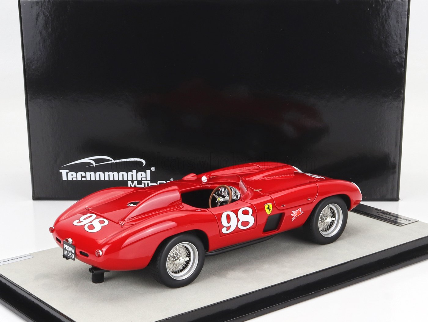 TECNOMODEL - 1/18 - FERRARI - 410S JOHN EDGAR FERRARI USA N 98 WINNER PALM SPRING 1956 CAROL SHELBY - RED