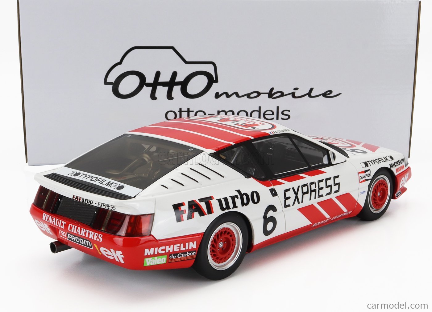 OTTO-MOBILE - 1/18 - RENAULT - GTA ALPINE N 6 EUROPA CUP 1987 J.GOUHIER - WHITE RED