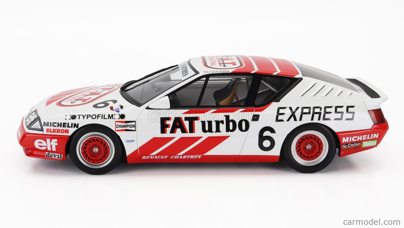 OTTO-MOBILE - 1/18 - RENAULT - GTA ALPINE N 6 EUROPA CUP 1987 J.GOUHIER - WHITE RED