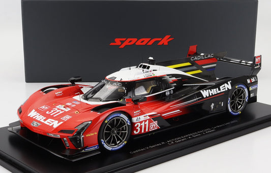 SPARK-MODEL - 1/18 - CADILLAC - V-SERIES R 5.5L V8 TEAM WHELEN ENGINEERING CADILLAC RACING N 311 24h MANS 2023 JACK AITKEN - PIPO DERANI - ALEXANDER SIMS - RED BLACK