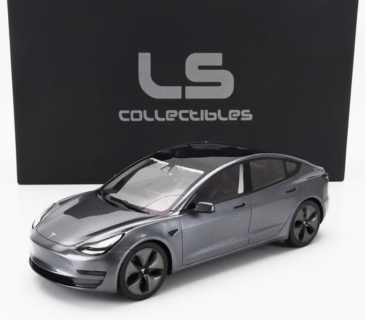 LS-COLLECTIBLES - 1/18 - TESLA - MODEL 3 2021 - MIDNIGHT SILVER MET