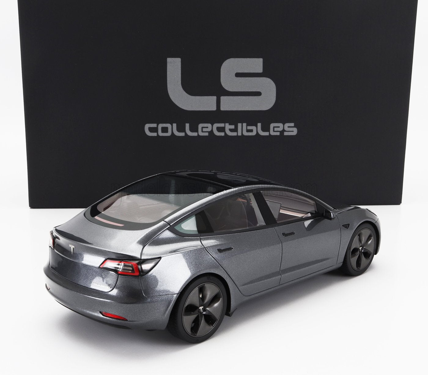 LS-COLLECTIBLES - 1/18 - TESLA - MODEL 3 2021 - MIDNIGHT SILVER MET