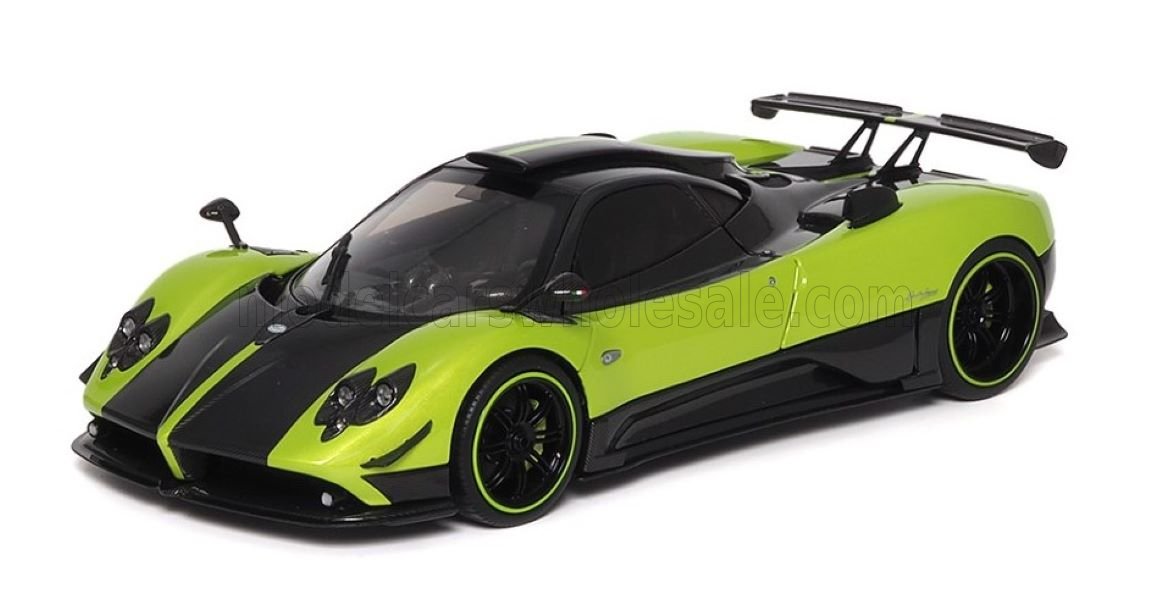 ALMOST-REAL - 1/18 - PAGANI - ZONDA CINQUE 2009 - VERDE FIRENZE - GREEN BLACK