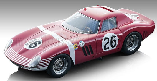 TECNOMODEL - 1/18 - FERRARI - 250 GTO 64 N 26 WINNER 12h REIMS 1964 N.VACCARELLA - P.RODRIGUEZ - RED WHITE