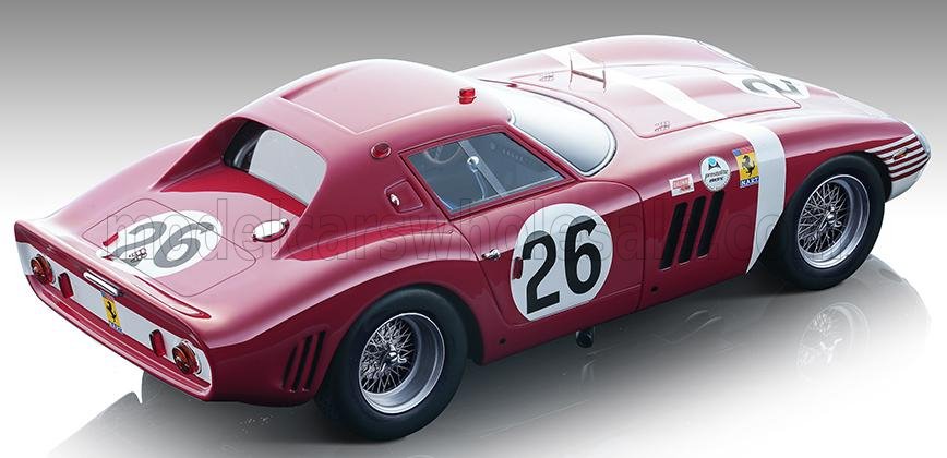 TECNOMODEL - 1/18 - FERRARI - 250 GTO 64 N 26 WINNER 12h REIMS 1964 N.VACCARELLA - P.RODRIGUEZ - RED WHITE