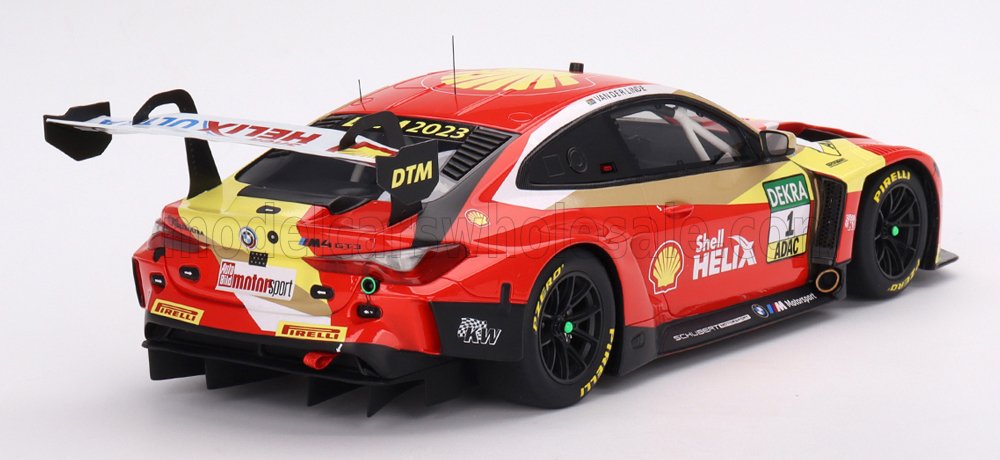 TRUESCALE - 1/18 e 1/43 - BMW - 4-SERIES M4 GT3 TEAM SCHUBERT MOTORSPORT N 1 DTM SEASON 2023 S.VAN DER LINDE - RED BLACK