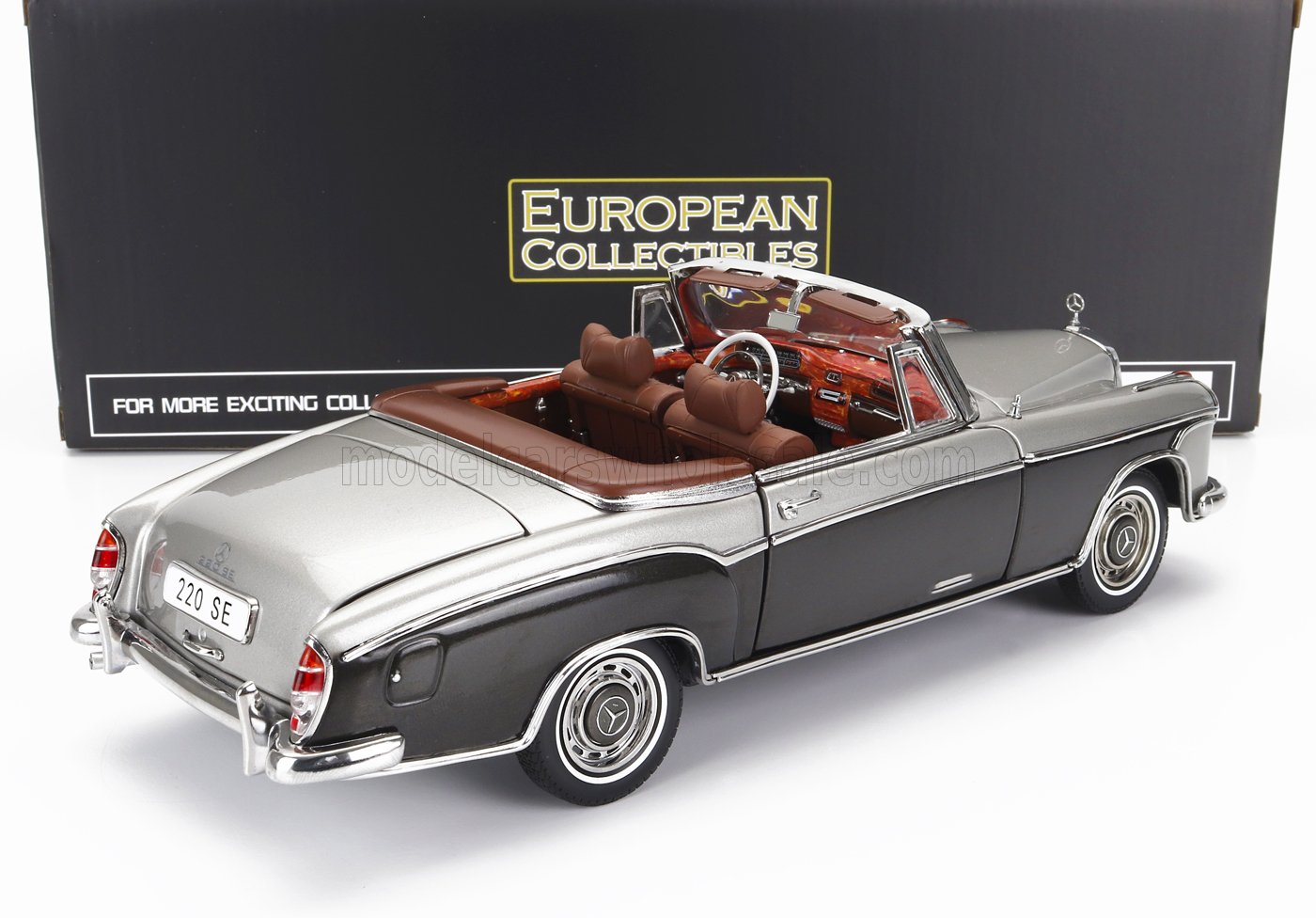 SUN-STAR - 1/18 - MERCEDES BENZ - 220SE CABRIOLET OPEN 1960 - GREY SILVER