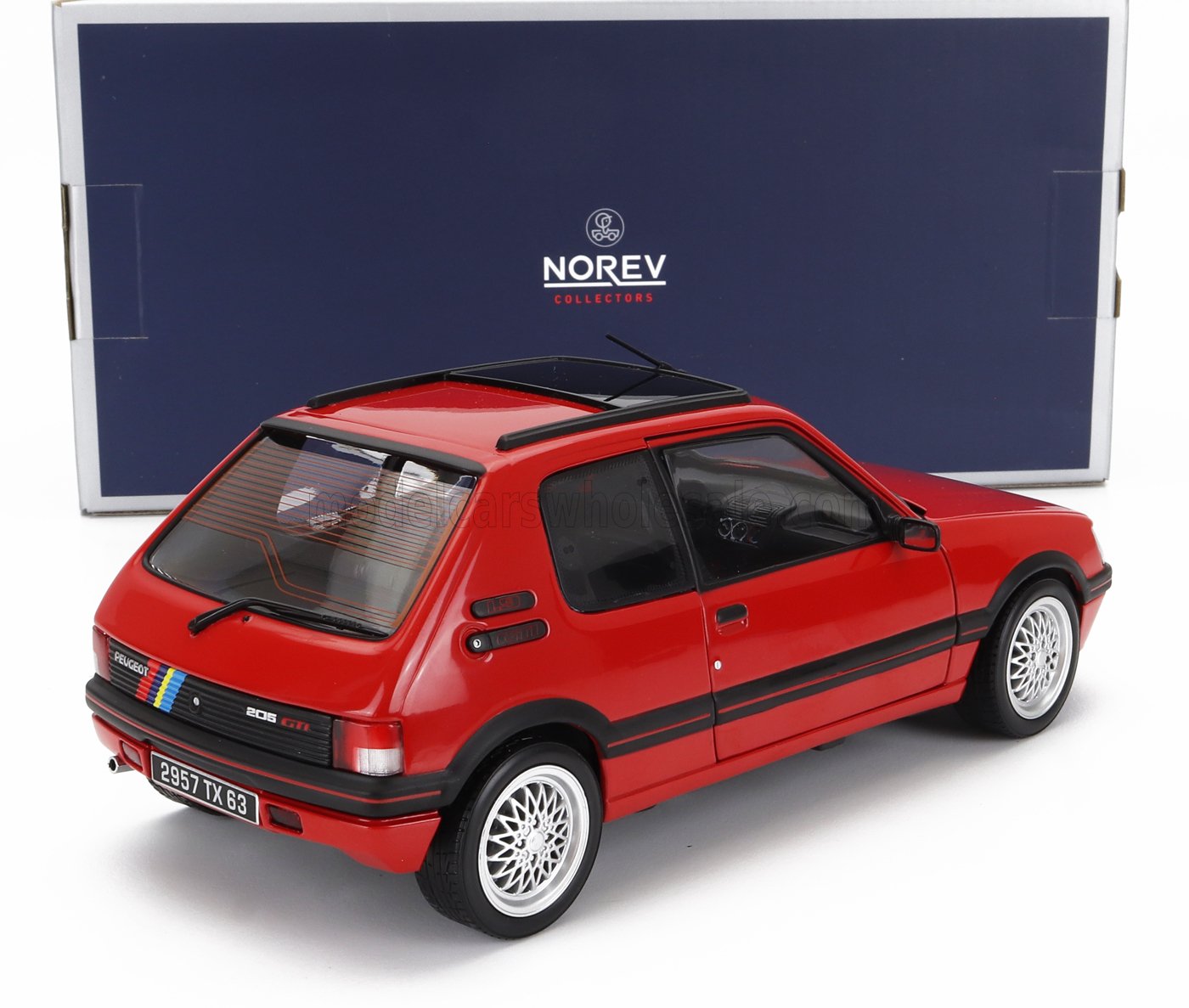 NOREV - 1/18 - PEUGEOT - 205 1.9 GTi PTS RIMS 1992 - RED