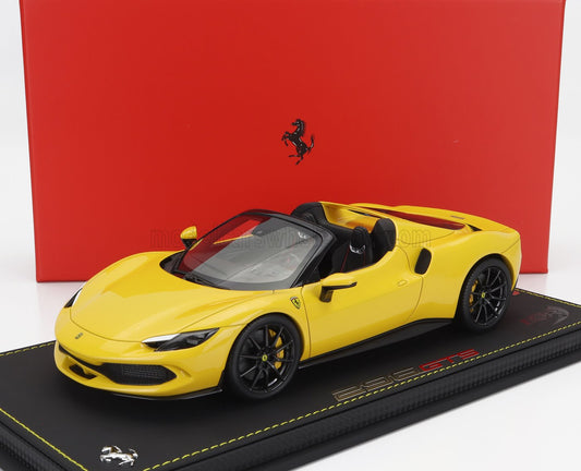 BBR-MODELS - 1/18 - FERRARI - 296 GTS SPIDER 2022 - CON VETRINA - GIALLO MODENA - YELLOW