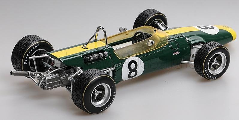 TECNOMODEL - 1/18 - LOTUS - F2 48 N 8 PAU GP 1967 GRAHAM HILL - GREEN YELLOW