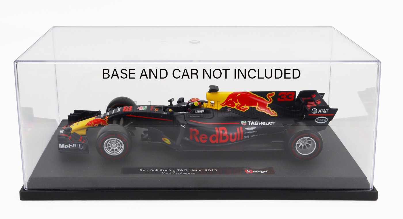 BURAGO - 1/18 - VETRINA DISPLAY BOX - FOR FERRARI RED BULL F1 - ONLY TRANSPARENT COVER - SOLO COPERTURA TRASPARENTE