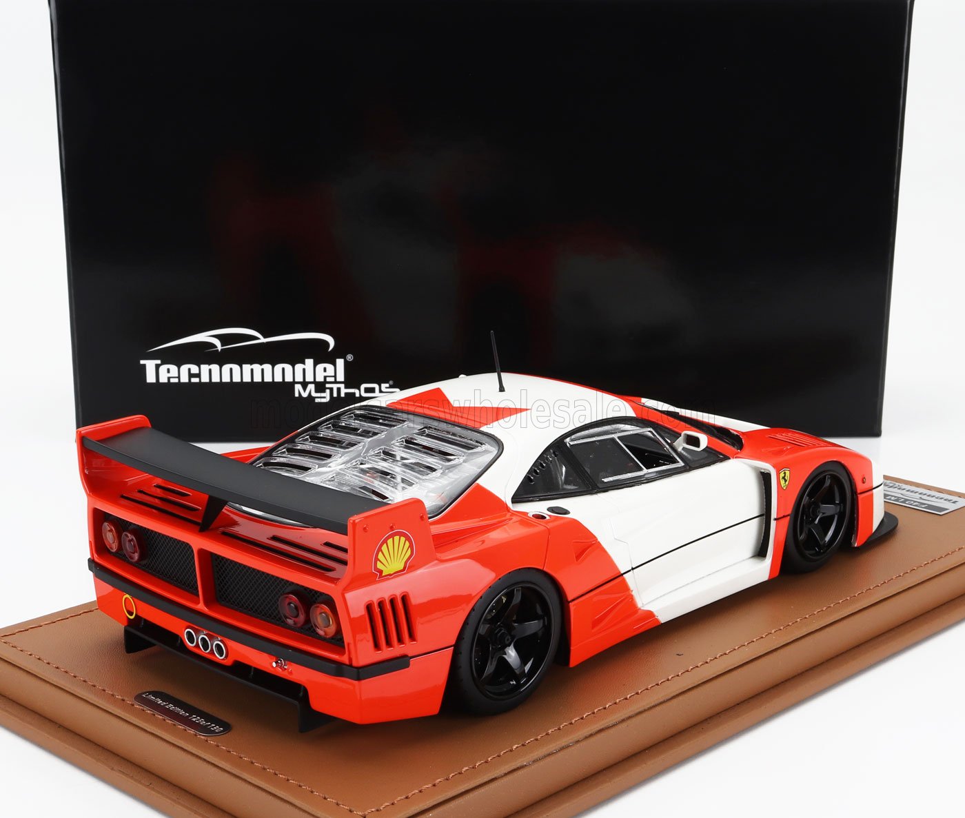 TECNOMODEL - 1/18 - FERRARI - F40 LM N 0 RACING 1996 - BLACK WHEELS - WHITE RED