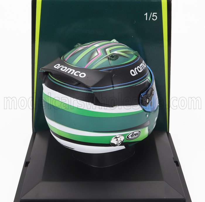 SPARK-MODEL - BELL HELMET - F1 CASCO HELMET ASTON MARTIN AMR23 TEAM ARAMCO COGNIZANT N 0 F1 TEST 2023 JESSICA HAWKINS