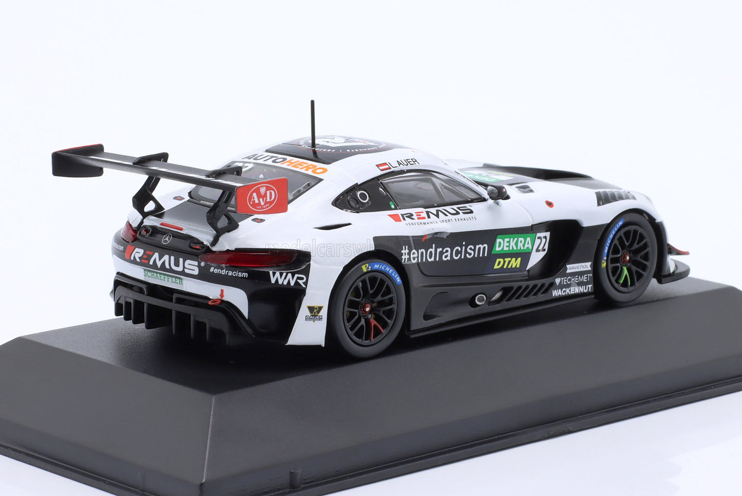 IXO-MODELS - 1/43 - MERCEDES BENZ - AMG GT3 EVO TEAM WINWARD N 22 WINNER RACE 2 ASSEN DTM 2021 L.AUER - WHITE BLACK