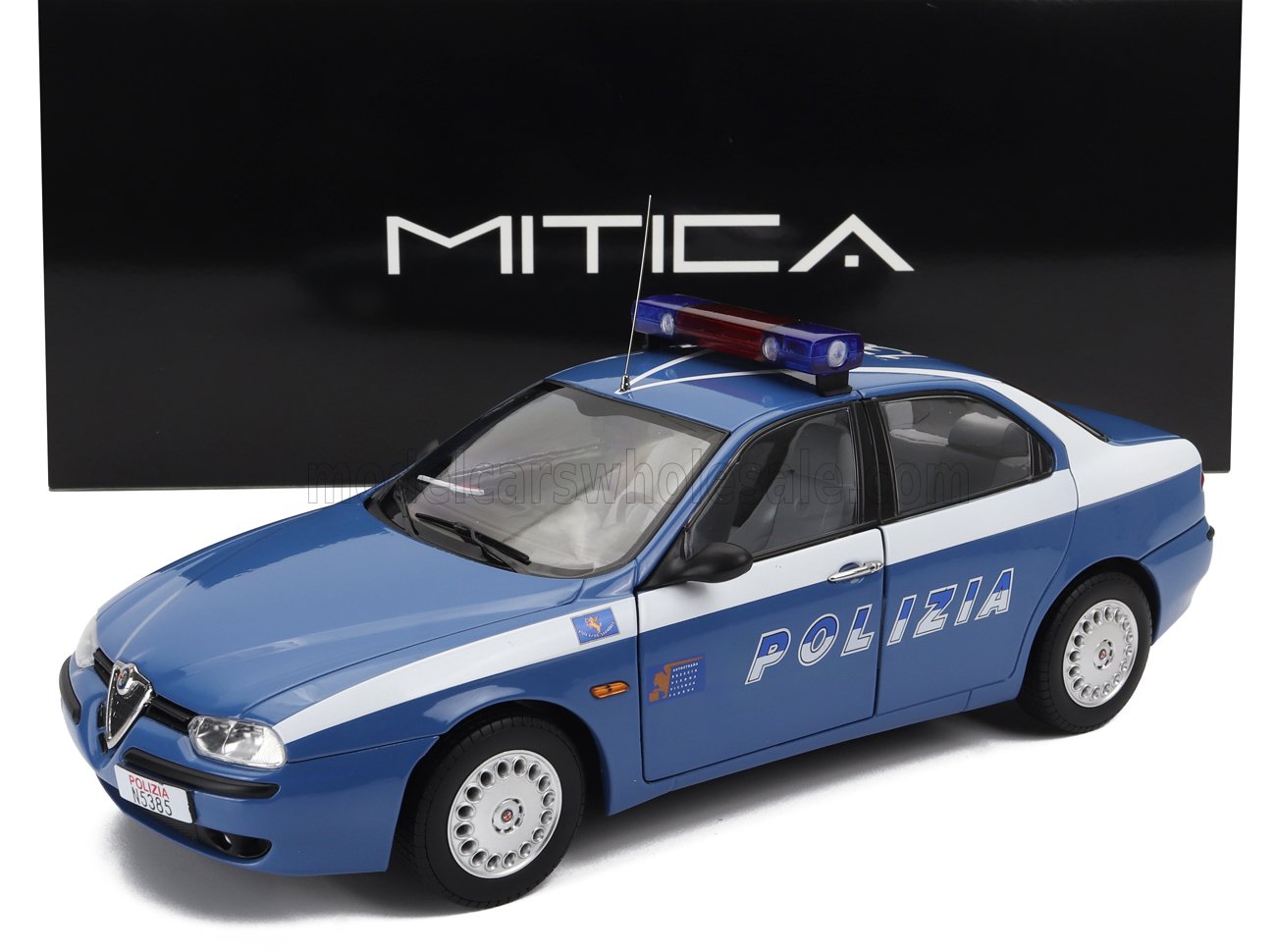 MITICA-DIECAST - 1/18 - ALFA ROMEO - 156 2.0 TWIN SPARK POLIZIA STRADALE 1997 - BLUE WHITE