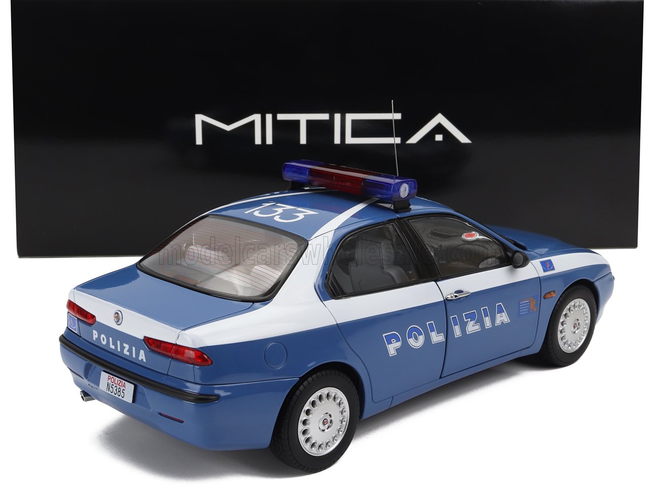 MITICA-DIECAST - 1/18 - ALFA ROMEO - 156 2.0 TWIN SPARK POLIZIA STRADALE 1997 - BLUE WHITE