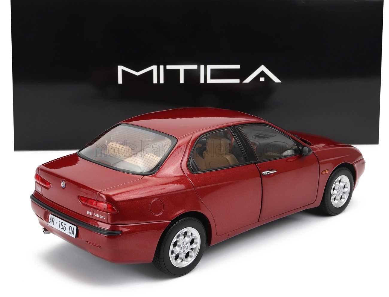 MITICA-DIECAST - 1/18 - ALFA ROMEO - 156 2.5 V6 24V 1997 – BEIGE INTERIOR - ROSSO PROTEO MET RED