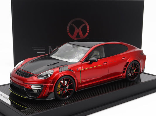 MOTORHELIX - 1/18 - PORSCHE - PANAMERA MANSORY 2019 - RED MET CARBON