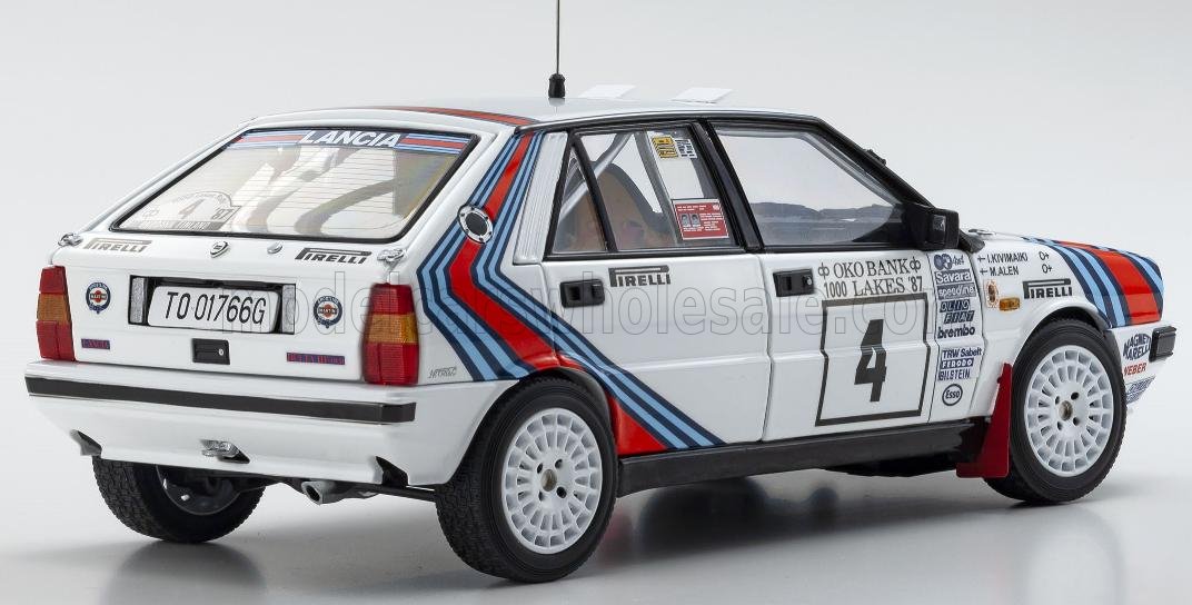 KYOSHO - LANCIA - DELTA HF INTEGRALE 4WD TEAM LANCIA N 4 WINNER RALLY 1000 LAKES 1987 M.ALEN - I.KIVIMAKI