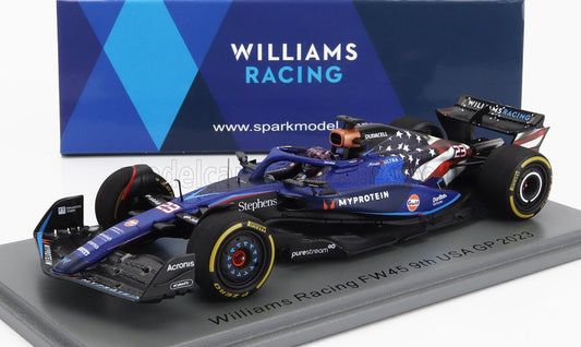 SPARK-MODEL - 1/43 - WILLIAMS - F1 FW45 TEAM WILLIAMS RACING GULF N 23 AUSTIN USA GP 2023 ALEXANDER ALBON - BLUE