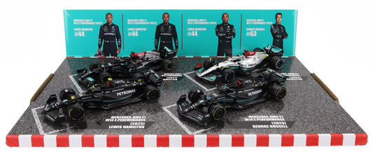 BURAGO - 1/43 - MERCEDES GP - SET F1 4X W14 TEAM MERCEDES-AMG PETRONAS