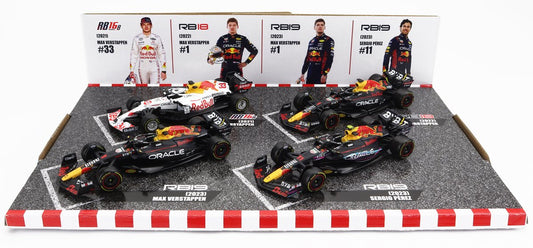 BURAGO - 1/43 - RED BULL - SET F1 4X RB19 TEAM ORACLE RED BULL RACING