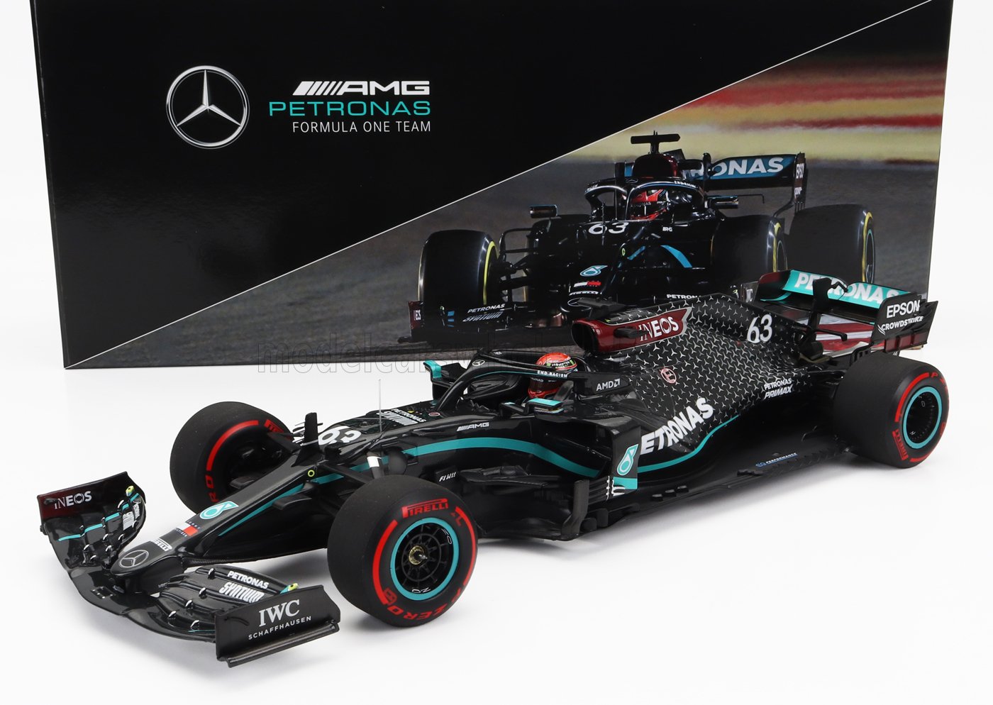 MINICHAMPS - MERCEDES BENZ - F1 W11 EQ PERFORMANCE TEAM AMG PETRONAS MOTORSPORT N 63 SAKHIR GP 2020 GEORGE RUSSEL