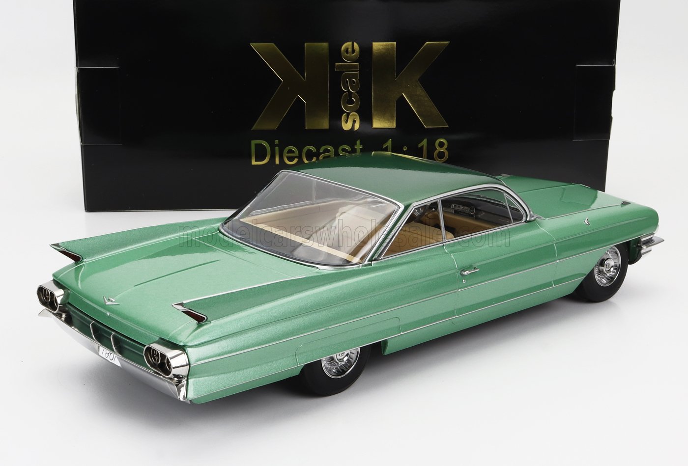 KK-SCALE - 1/18 - CADILLAC - SERIES 62 COUPE DEVILLE 1961 - LIGHT GREEN MET