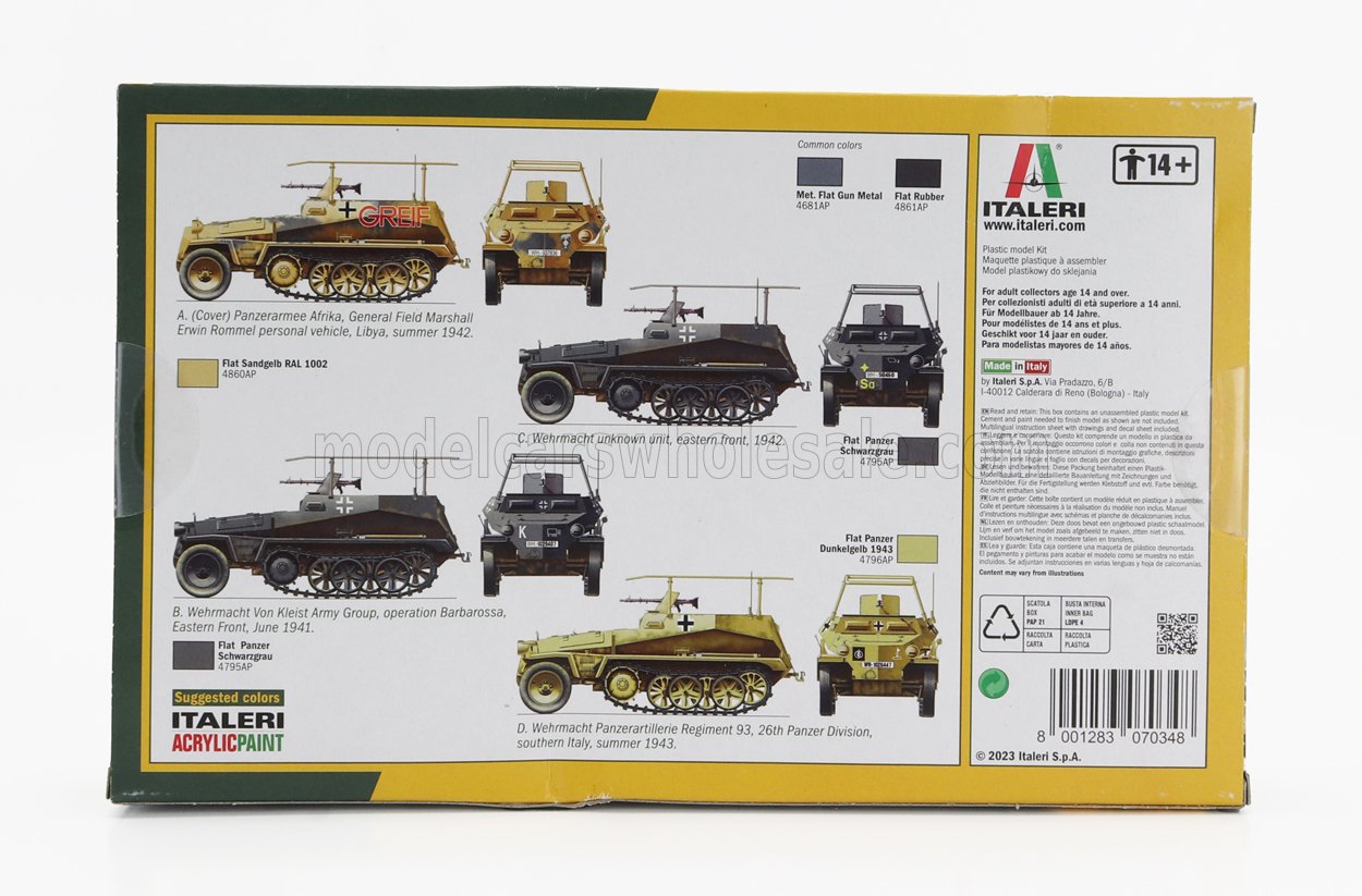 ITALERI - VTZ - TANK SD. KFZ. 250/3 HALF-TRACK CINGOLATO MILITARY 1942